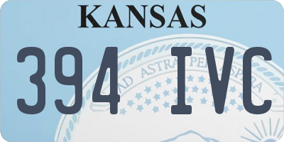 KS license plate 394IVC