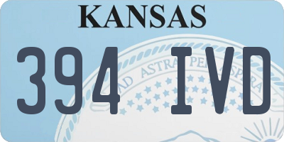 KS license plate 394IVD