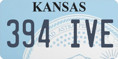 KS license plate 394IVE