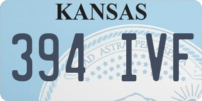 KS license plate 394IVF