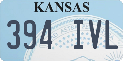 KS license plate 394IVL