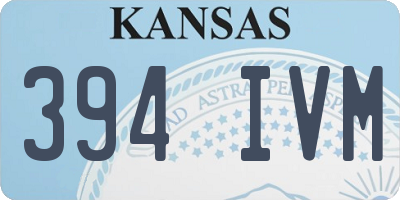 KS license plate 394IVM