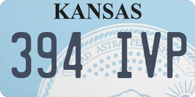 KS license plate 394IVP