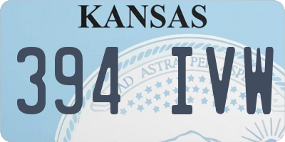 KS license plate 394IVW