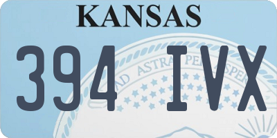 KS license plate 394IVX