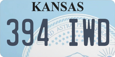 KS license plate 394IWD