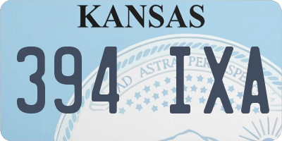 KS license plate 394IXA