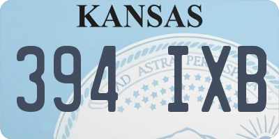 KS license plate 394IXB