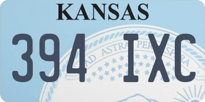 KS license plate 394IXC