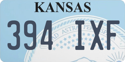 KS license plate 394IXF