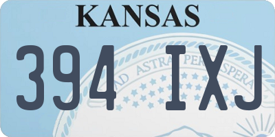 KS license plate 394IXJ