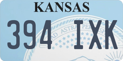 KS license plate 394IXK