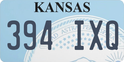 KS license plate 394IXQ