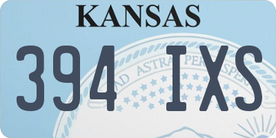 KS license plate 394IXS