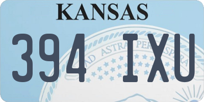 KS license plate 394IXU