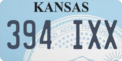 KS license plate 394IXX