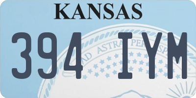 KS license plate 394IYM