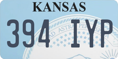 KS license plate 394IYP
