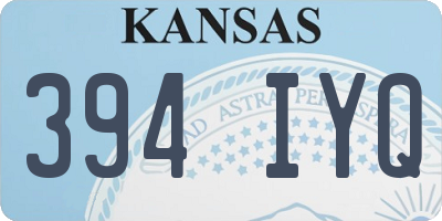 KS license plate 394IYQ