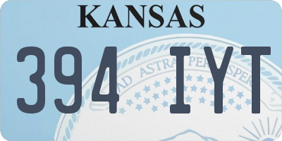 KS license plate 394IYT