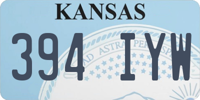 KS license plate 394IYW
