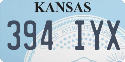 KS license plate 394IYX