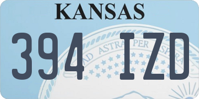 KS license plate 394IZD