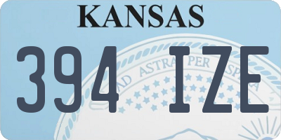 KS license plate 394IZE