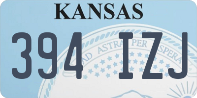 KS license plate 394IZJ