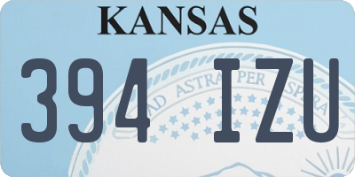KS license plate 394IZU