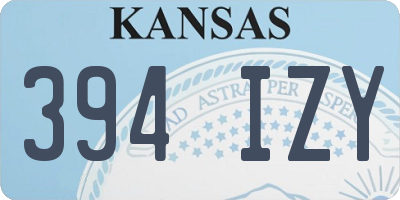 KS license plate 394IZY