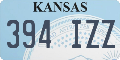 KS license plate 394IZZ