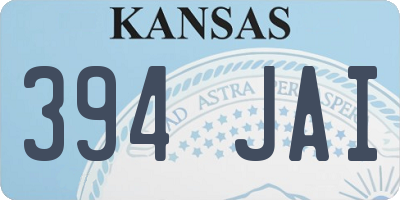 KS license plate 394JAI