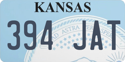 KS license plate 394JAT
