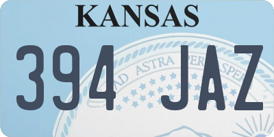 KS license plate 394JAZ