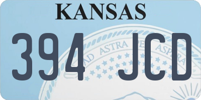 KS license plate 394JCD