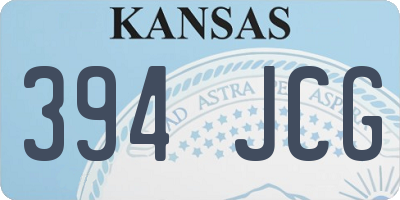 KS license plate 394JCG