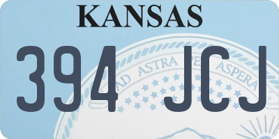 KS license plate 394JCJ