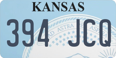 KS license plate 394JCQ