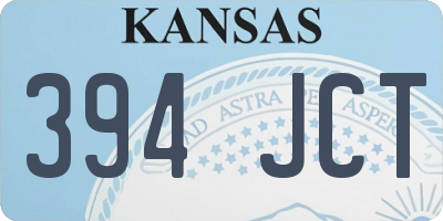 KS license plate 394JCT