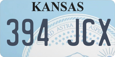 KS license plate 394JCX