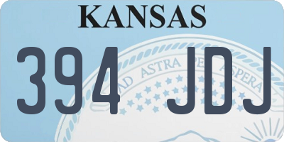 KS license plate 394JDJ