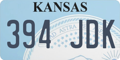 KS license plate 394JDK