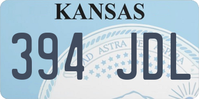 KS license plate 394JDL