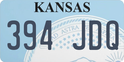 KS license plate 394JDQ