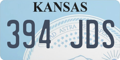 KS license plate 394JDS
