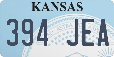 KS license plate 394JEA