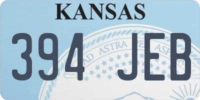 KS license plate 394JEB