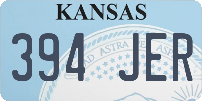KS license plate 394JER