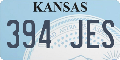 KS license plate 394JES